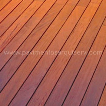 Tarima exterior Maciza exterior Ipe Madera Premium Grapa Oculta